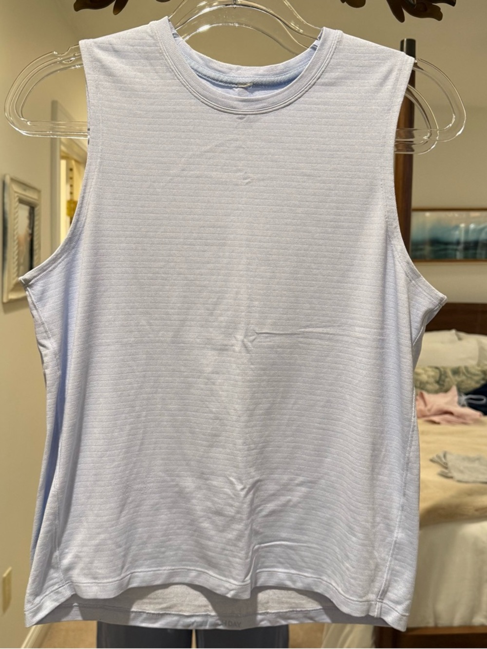 lululemon athletica Light Blue Ribbed Tank Top